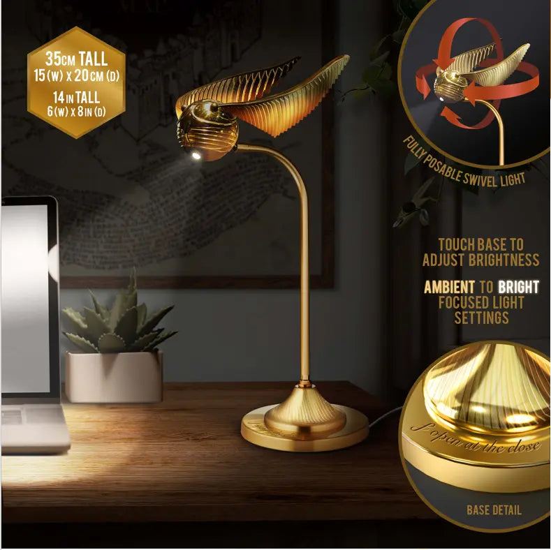 Lampe de Bureau 36cm Vif d'Or -  La boutique Aux 2 Balais
