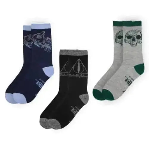 Lot de 3 paires de chaussettes Les Reliques de la Mort -  La boutique Aux 2 Balais