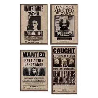 Magnet Harry Potter Wanted undesirable x4 -  La boutique Aux 2 Balais