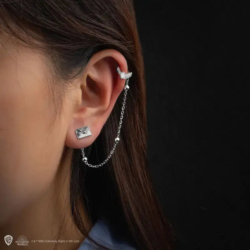 Manchette d'Oreille Hedwige avec Chaîne -  La boutique Aux 2 Balais