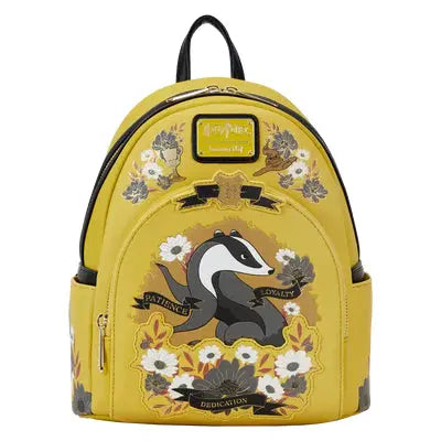 Mini sac à dos Loungefly Poufsouffle House Floral tattoo -  La boutique Aux 2 Balais