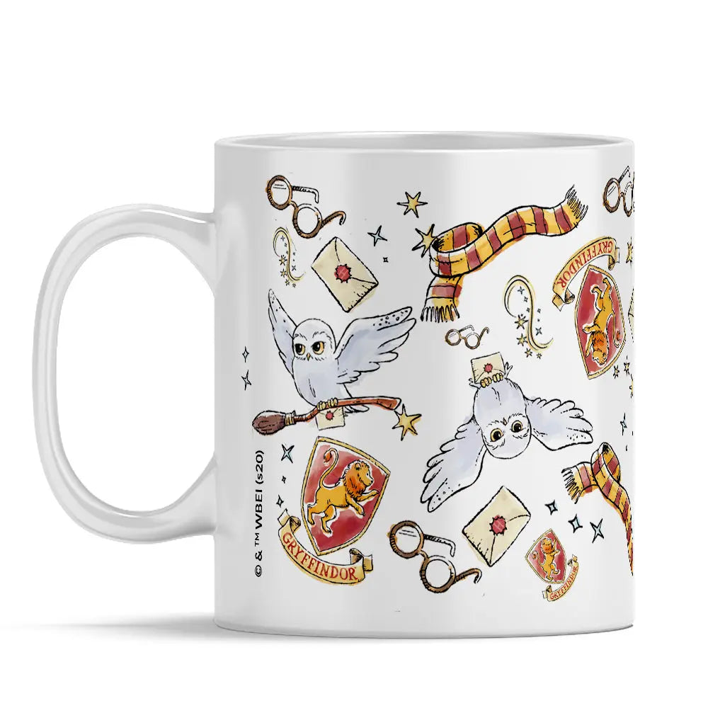 Mug Accio Hedwige Gryffondor 330ml -  La boutique Aux 2 Balais