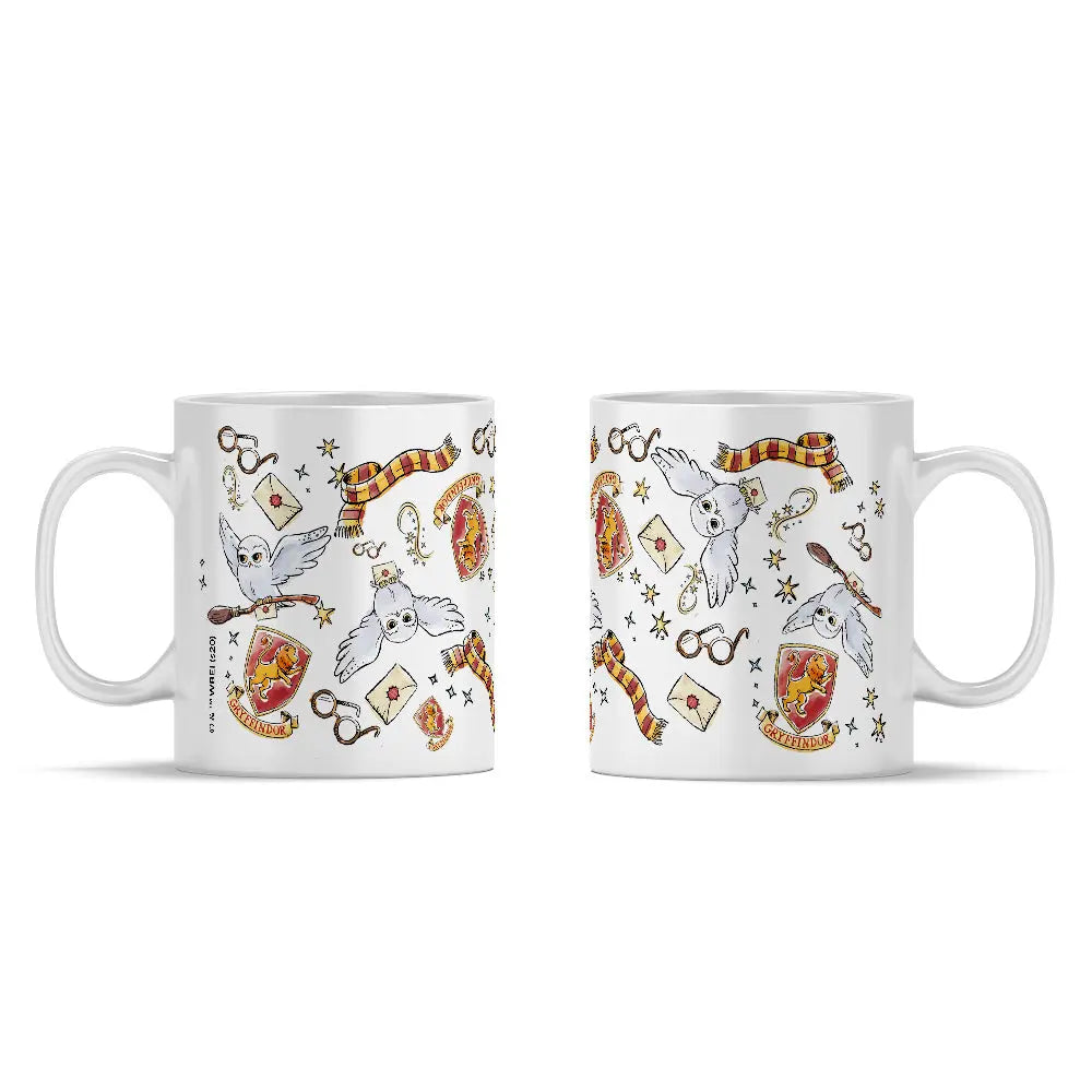 Mug Accio Hedwige Gryffondor 330ml -  La boutique Aux 2 Balais