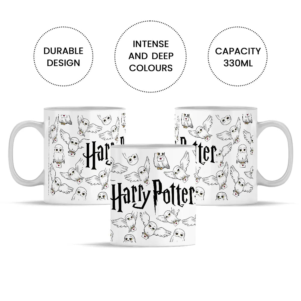 Mug Accio Hedwige et sa lettre 330ml -  La boutique Aux 2 Balais