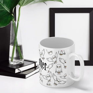 Mug Accio Hedwige et sa lettre 330ml -  La boutique Aux 2 Balais