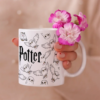 Mug Accio Hedwige et sa lettre 330ml -  La boutique Aux 2 Balais