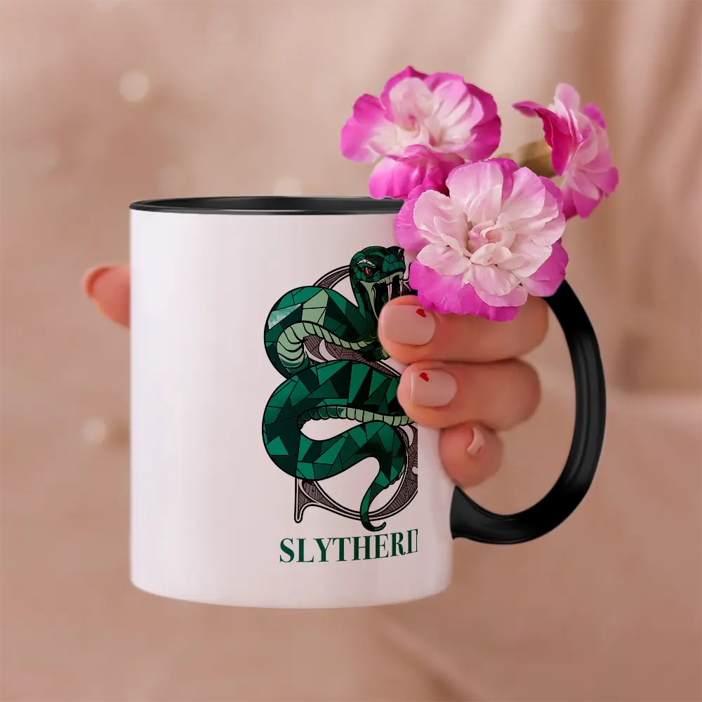 Mug Elixir Serpentard Noir 330ml -  La boutique Aux 2 Balais