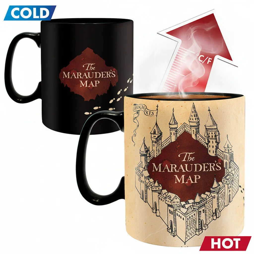 Mug Harry Potter Thermo-réactif Carte du Maraudeur - 460 ml -  La boutique Aux 2 Balais
