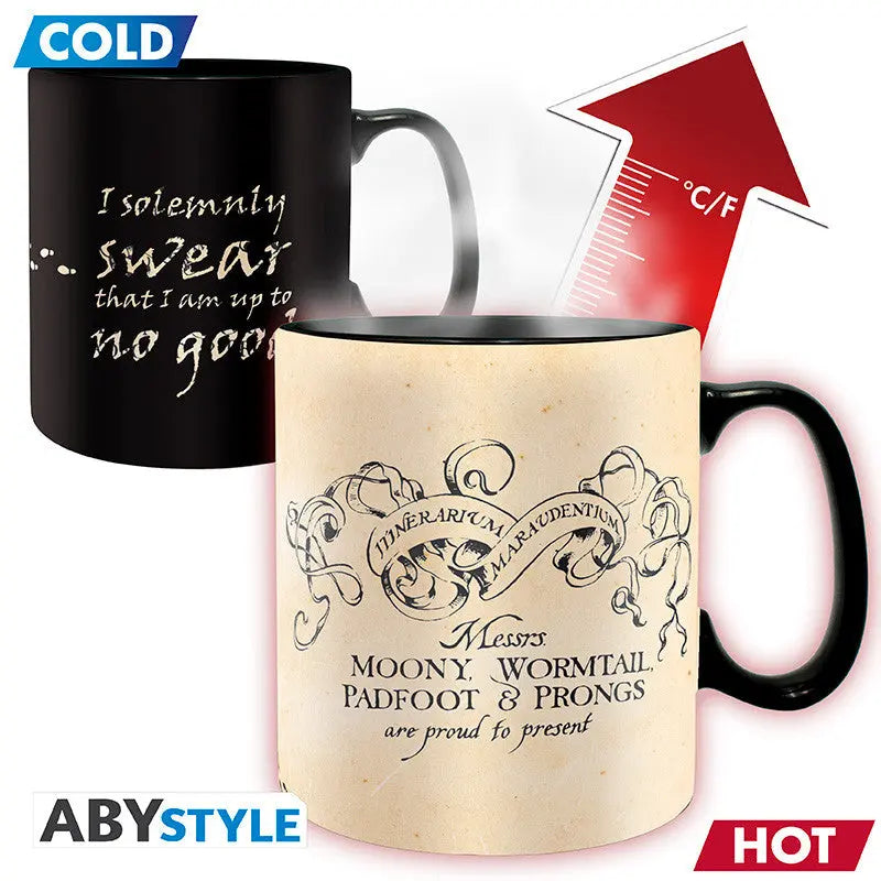 Mug Harry Potter Thermo-réactif Carte du Maraudeur - 460 ml -  La boutique Aux 2 Balais