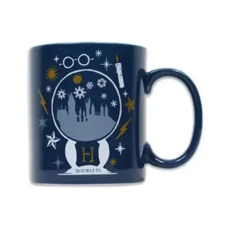 Mug Noël à Poudlard Bleu -  La boutique Aux 2 Balais