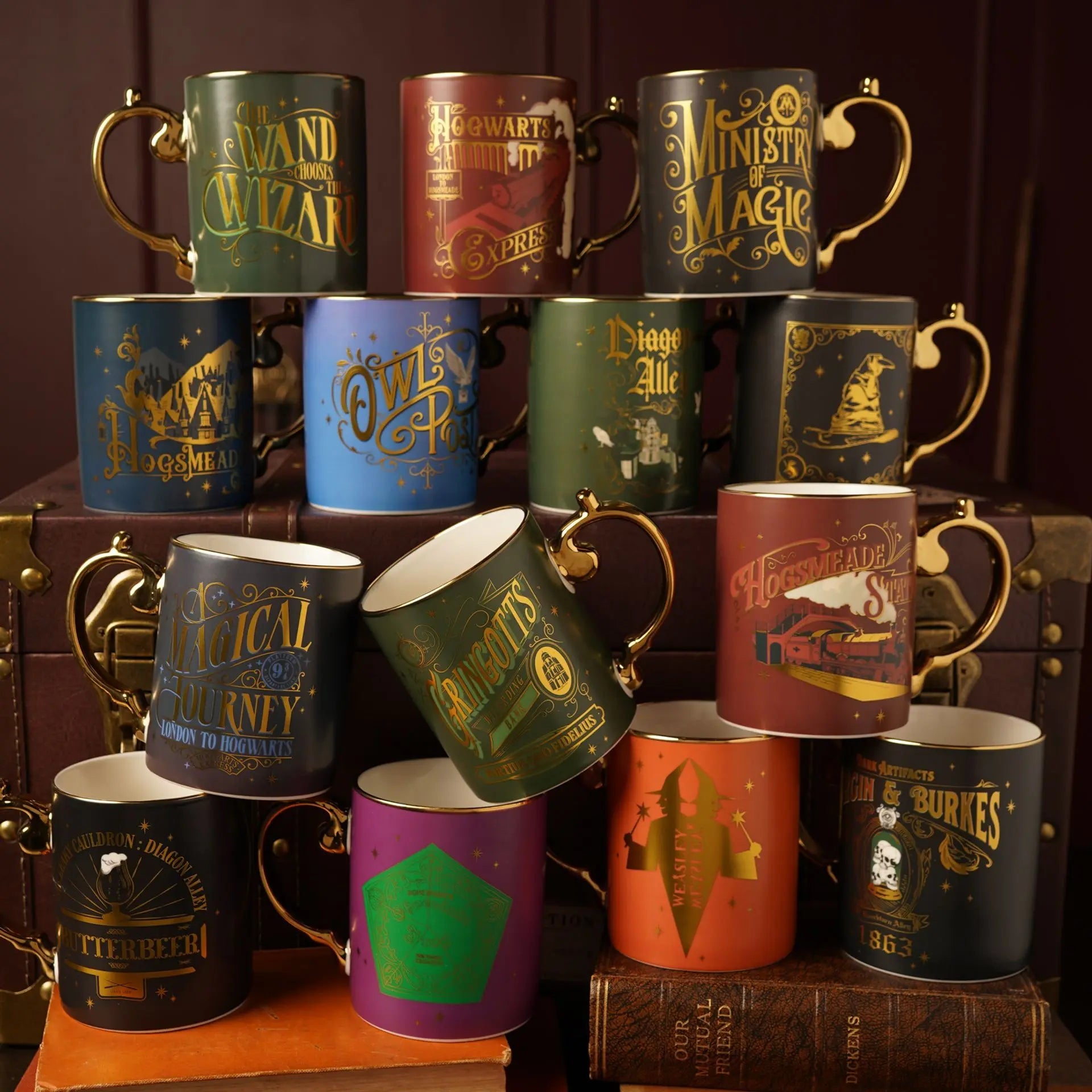 Mug Pré-au-Lard Gold Edition -  La boutique Aux 2 Balais