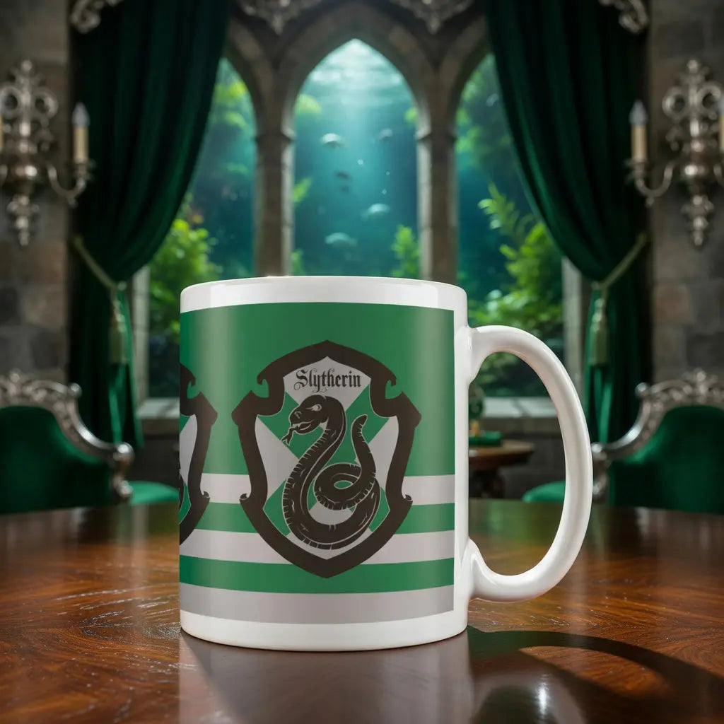 Mug Rayé Serpentard -  La boutique Aux 2 Balais