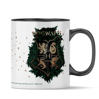 Mug Sortilège Hogwarts Fleuris noir 330ml -  La boutique Aux 2 Balais