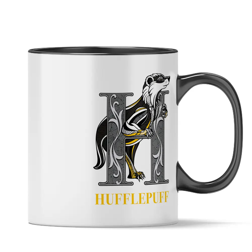 Mug Sortilège Poufsouffle noir 330ml -  La boutique Aux 2 Balais