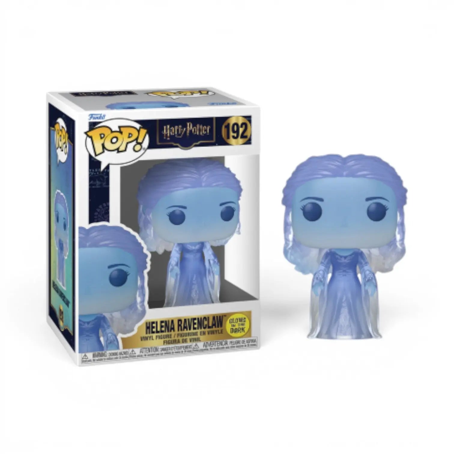 Figurine Funko POP Helena Serdaigle 192 La boutique Aux 2 Balais, fantôme translucide brillant dans le noir en vinyle