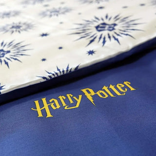 Parure Housse Couette Bleue Hogwarts Coton 140x200 -  La boutique Aux 2 Balais