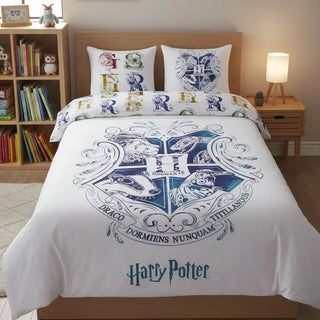Parure Housse de Couette Hogwarts Coton 140x200 cm -  La boutique Aux 2 Balais