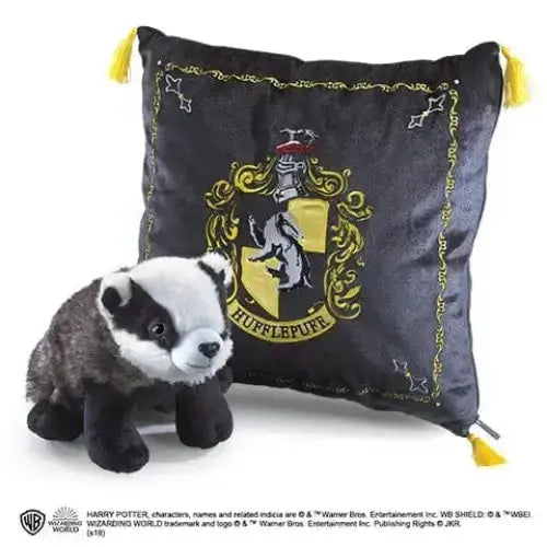 Peluche et coussin de la Maison de Poufsouffle -  La boutique Aux 2 Balais