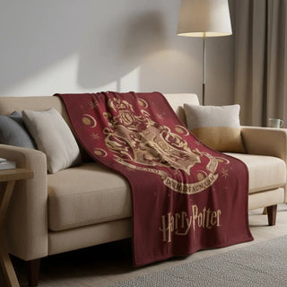 Plaid Polaire Hogwarts Rouge 100x140 cm -  La boutique Aux 2 Balais
