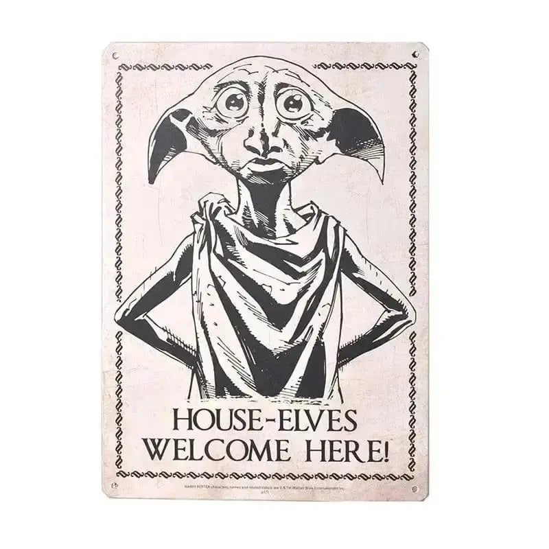 Plaque en métal Dobby -  La boutique Aux 2 Balais