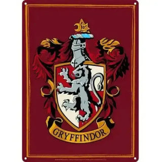 Plaque en métal Gryffondor -  La boutique Aux 2 Balais