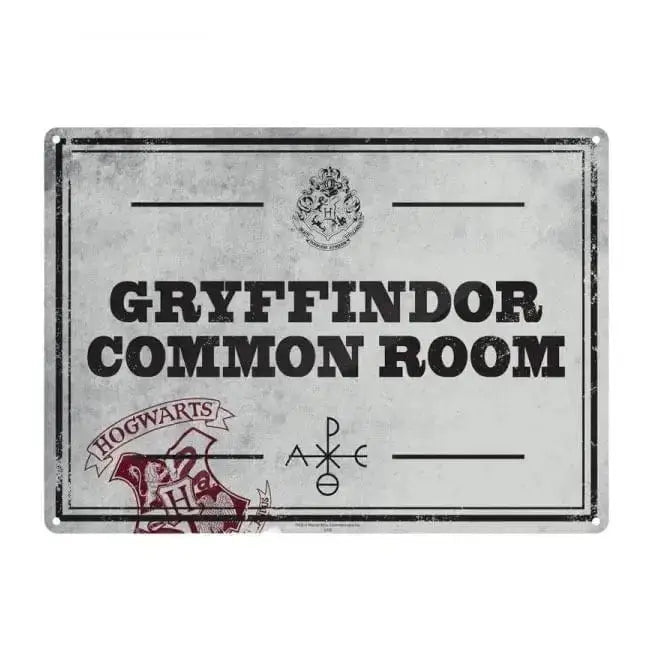 Plaque en métal Gryffondor Room -  La boutique Aux 2 Balais