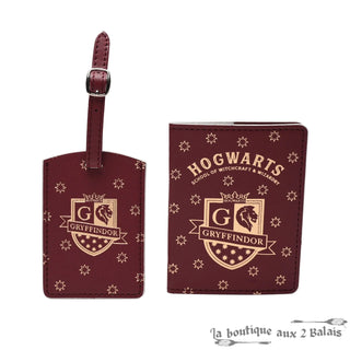 Porte-passeport et étiquette bagage Gryffondor