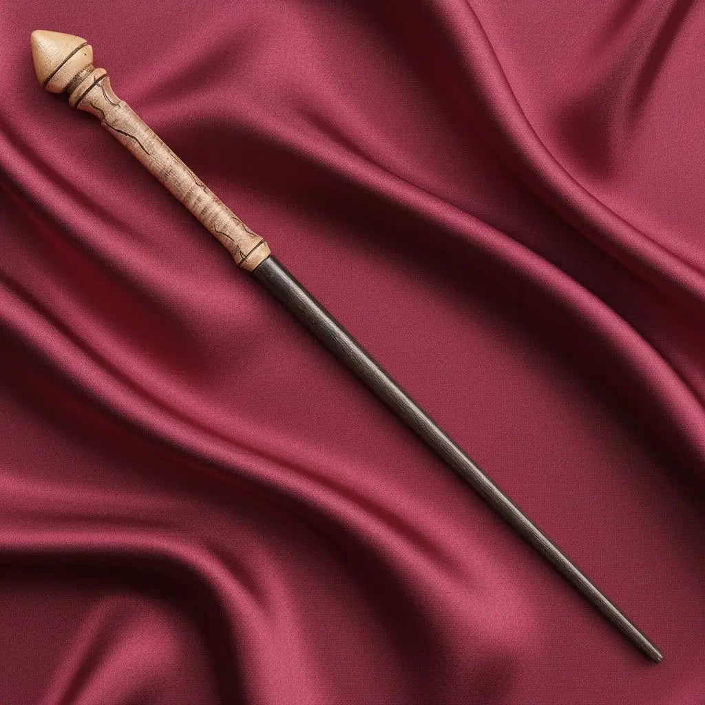 La boutique Aux 2 Balais : Baguette magique Hermione Granger en résine, réplique 38 cm, style bois vieilli, boîte Ollivander.