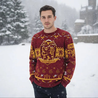 Pull Noël Harry Potter Gryffondor Quidditch - Unisexe -  La boutique Aux 2 Balais