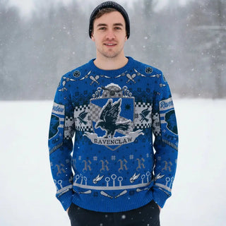 Pull Noël Harry Potter Serdaigle Quidditch - Unisexe -  La boutique Aux 2 Balais
