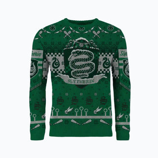 Pull Noël Harry Potter Serpentard Quidditch - Unisexe -  La boutique Aux 2 Balais