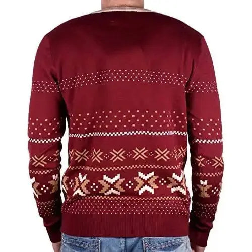 Pull de Noël 9 3/4 Rouge -  La boutique Aux 2 Balais