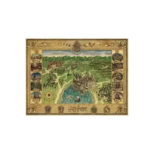 Puzzle Minalima Carte de Poudlard 1500 pièces -  La boutique Aux 2 Balais