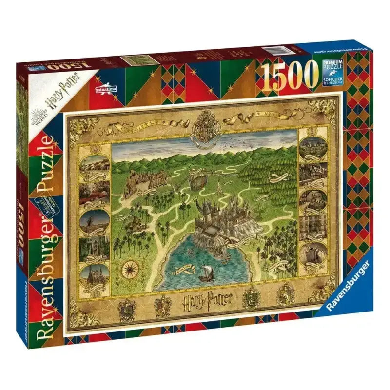 Puzzle Minalima Carte de Poudlard 1500 pièces -  La boutique Aux 2 Balais