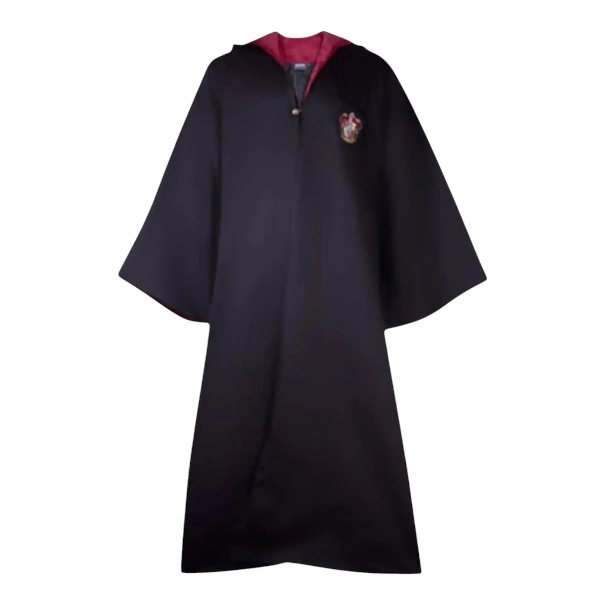 La boutique Aux 2 Balais Robe de sorcier enfant Deluxe Gryffondor noire avec doublure bordeaux et écusson brodé.