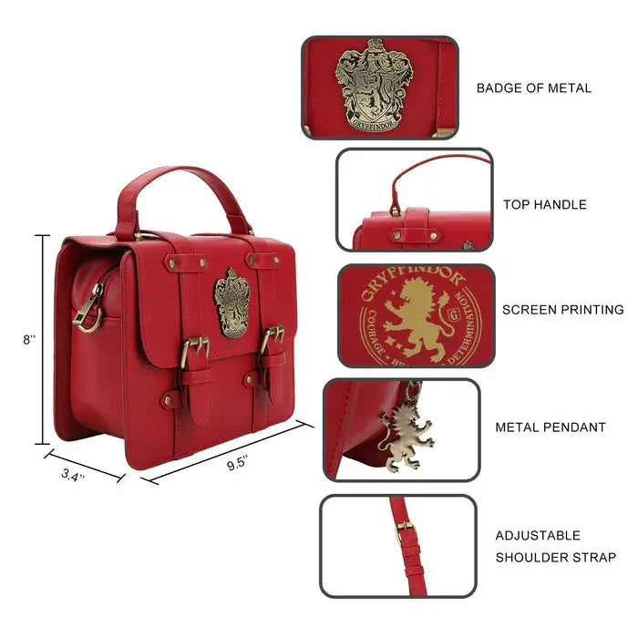 Sac À Main Cartable Gryffondor Avec Charms -  La boutique Aux 2 Balais