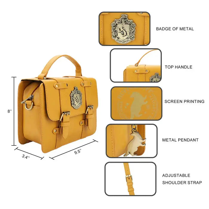 Sac À Main Cartable Poufsouffle Avec Charms -  La boutique Aux 2 Balais