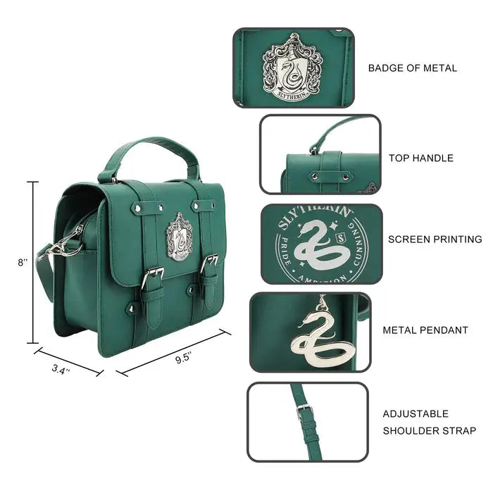 Sac À Main Cartable Serpentard Avec Charms -  La boutique Aux 2 Balais