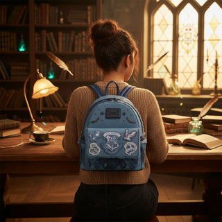 Sac à dos Loungefly Denim Hogwarts Harry Potter -  La boutique Aux 2 Balais
