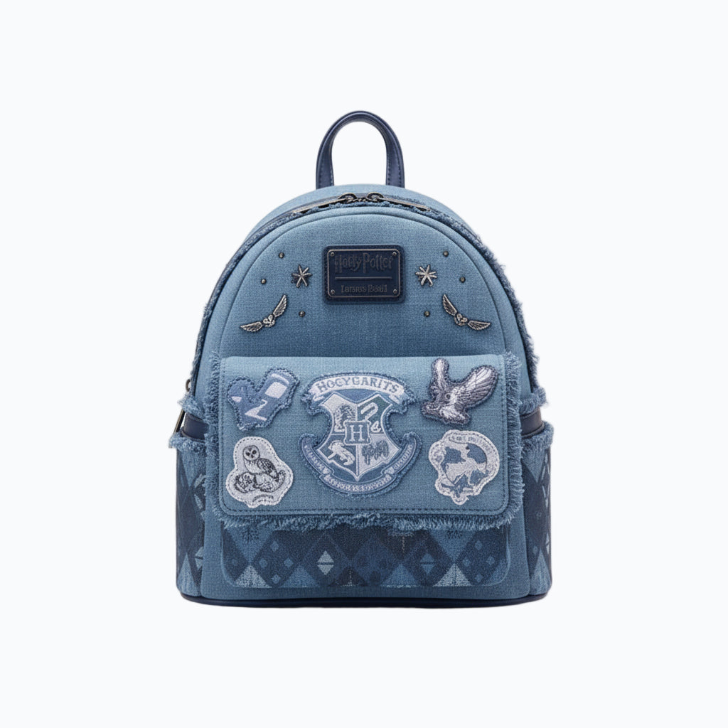 Sac à dos Loungefly Denim Hogwarts Harry Potter -  La boutique Aux 2 Balais