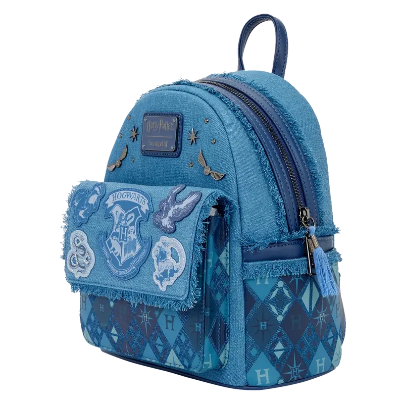 Sac à dos Loungefly Denim Hogwarts Harry Potter -  La boutique Aux 2 Balais