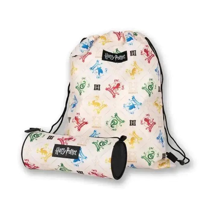 Sac en toile et Trousse 4 Maisons -  La boutique Aux 2 Balais
