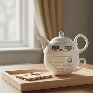 Service à Thé Harry Potter Hedwige - Théière et Tasse en Céramique