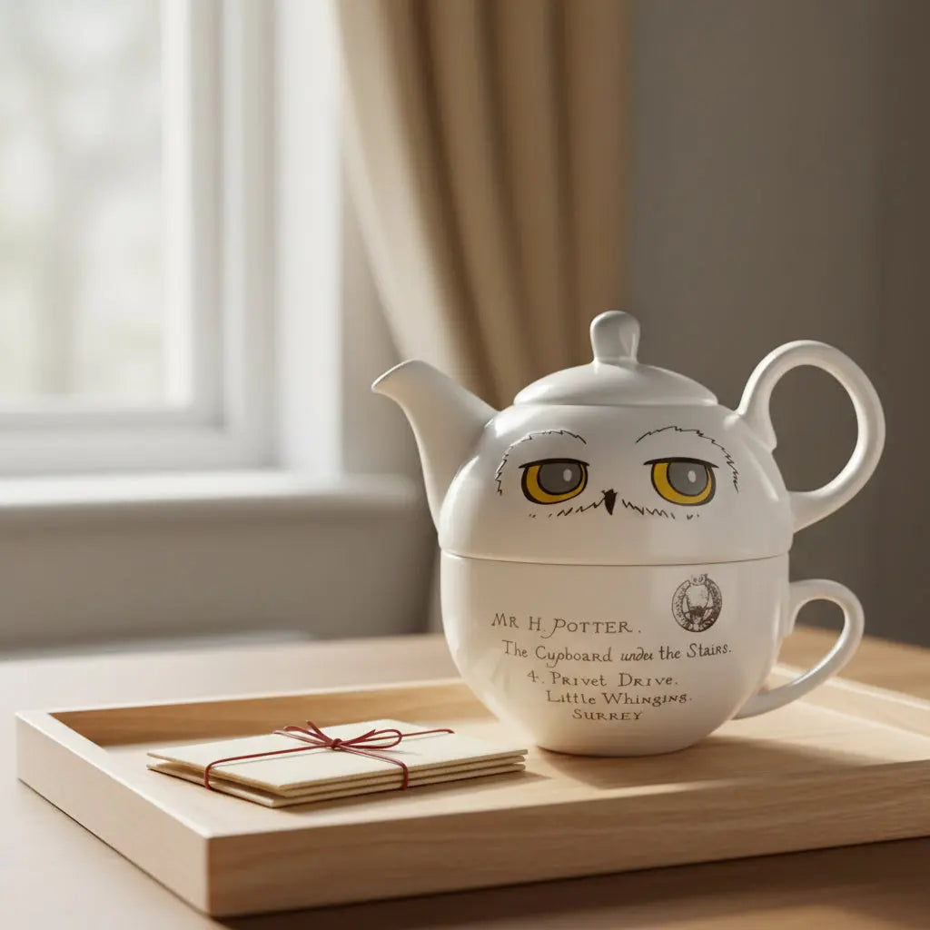Service à Thé Harry Potter Hedwige - Théière et Tasse en Céramique -  La boutique Aux 2 Balais
