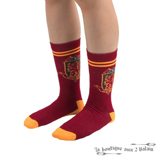 Set 3 Paires de Chaussettes Gryffondor Harry Potter Taille 35-45