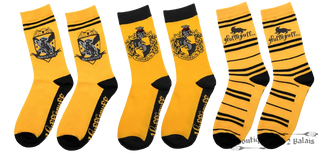 Set 3 Paires de Chaussettes Poufsouffle Harry Potter Taille 35-45