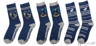 Set 3 Paires de Chaussettes Serdaigle Harry Potter Taille 35-45