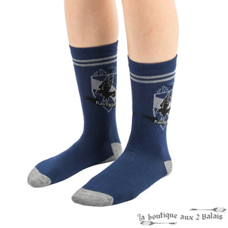 Set 3 Paires de Chaussettes Serdaigle Harry Potter Taille 35-45