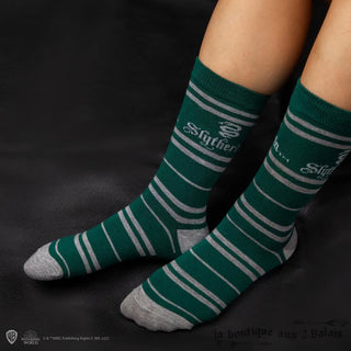 Set 3 Paires de Chaussettes Serpentard Harry Potter Taille 35-45