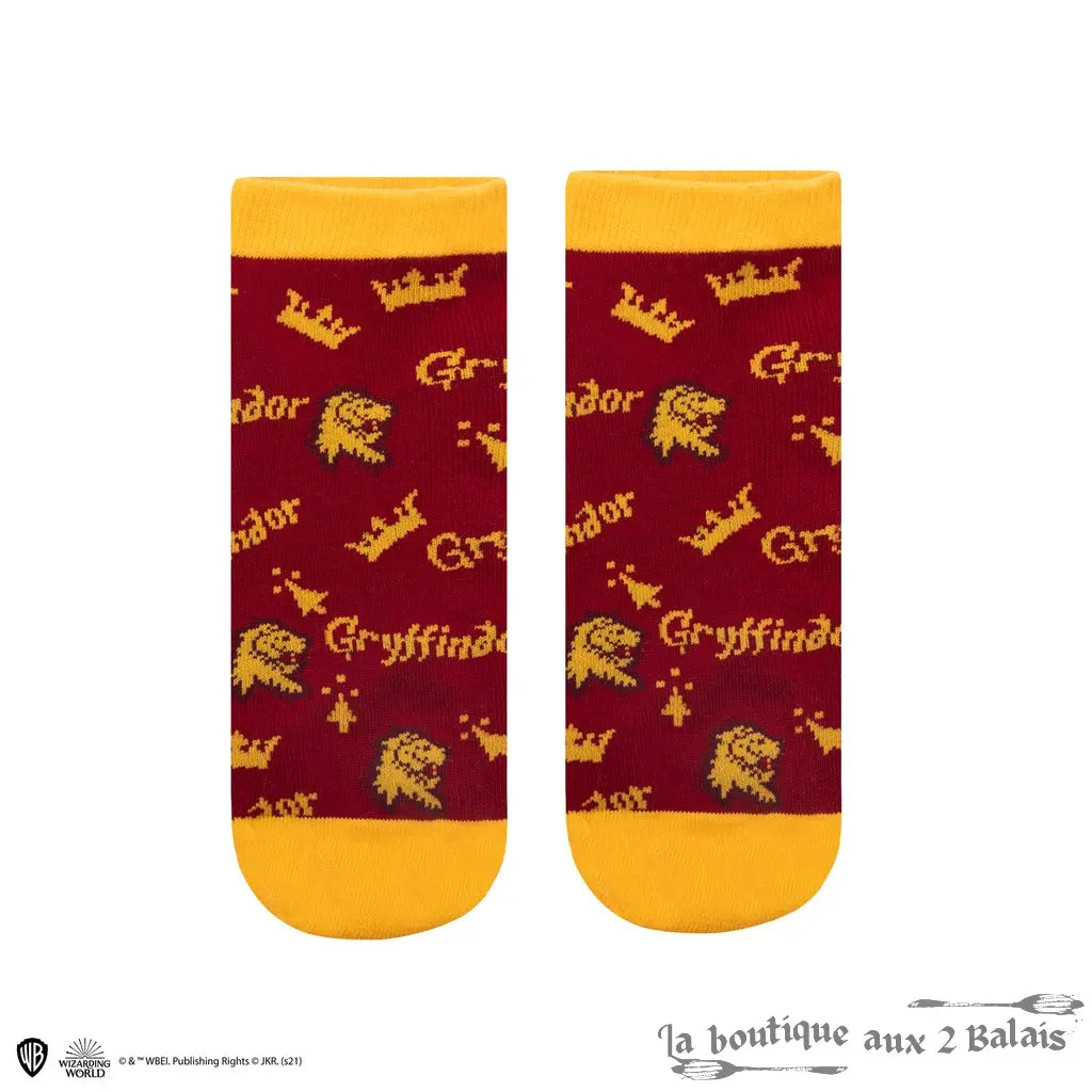 Set 3 Paires de Socquettes Gryffondor Harry Potter Taille 35-45